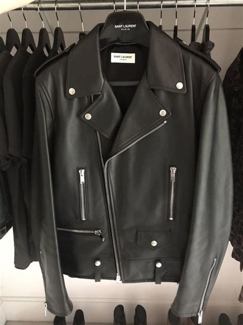 ysl l01 jacket|Motorcycle Jacket in Plunged Lambskin .